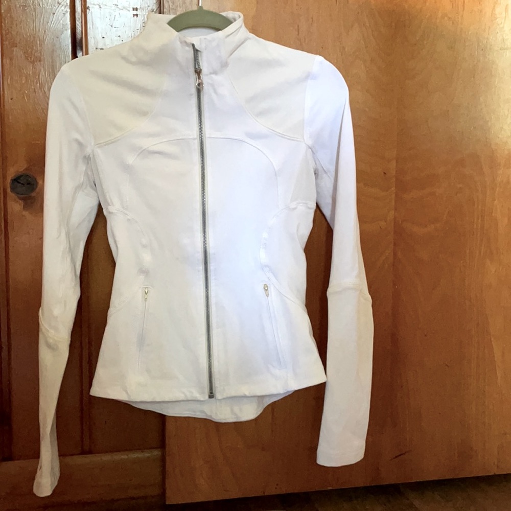 Lululemon White Zip Up Jacket Size 4